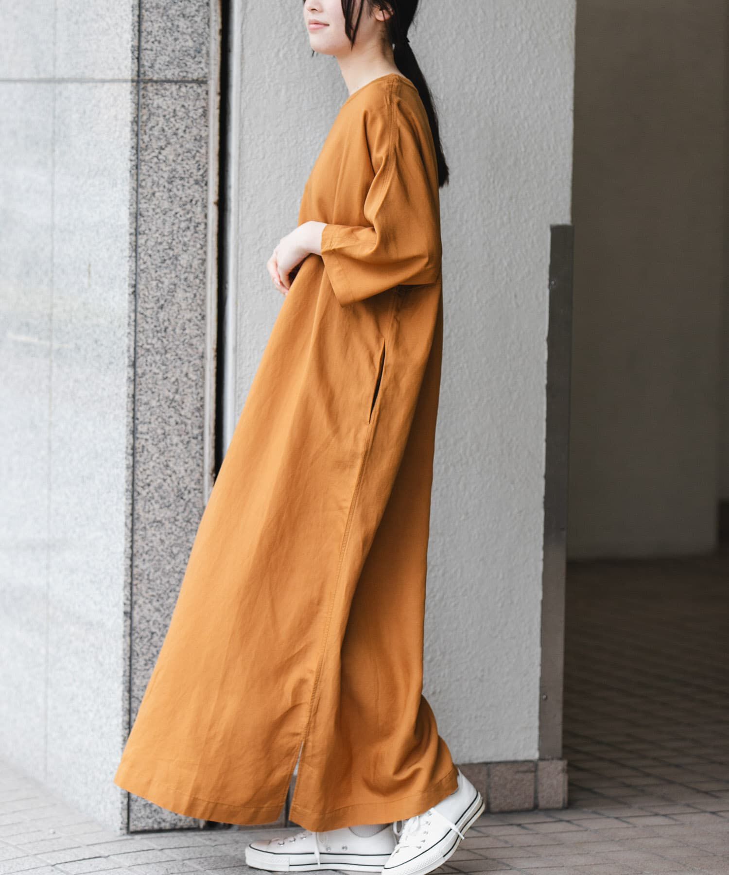 URBAN RESEARCH DOORS「『一部WEB限定カラー』FORK&SPOON　リネン混プルオーバーワンピース」|ワンピース|