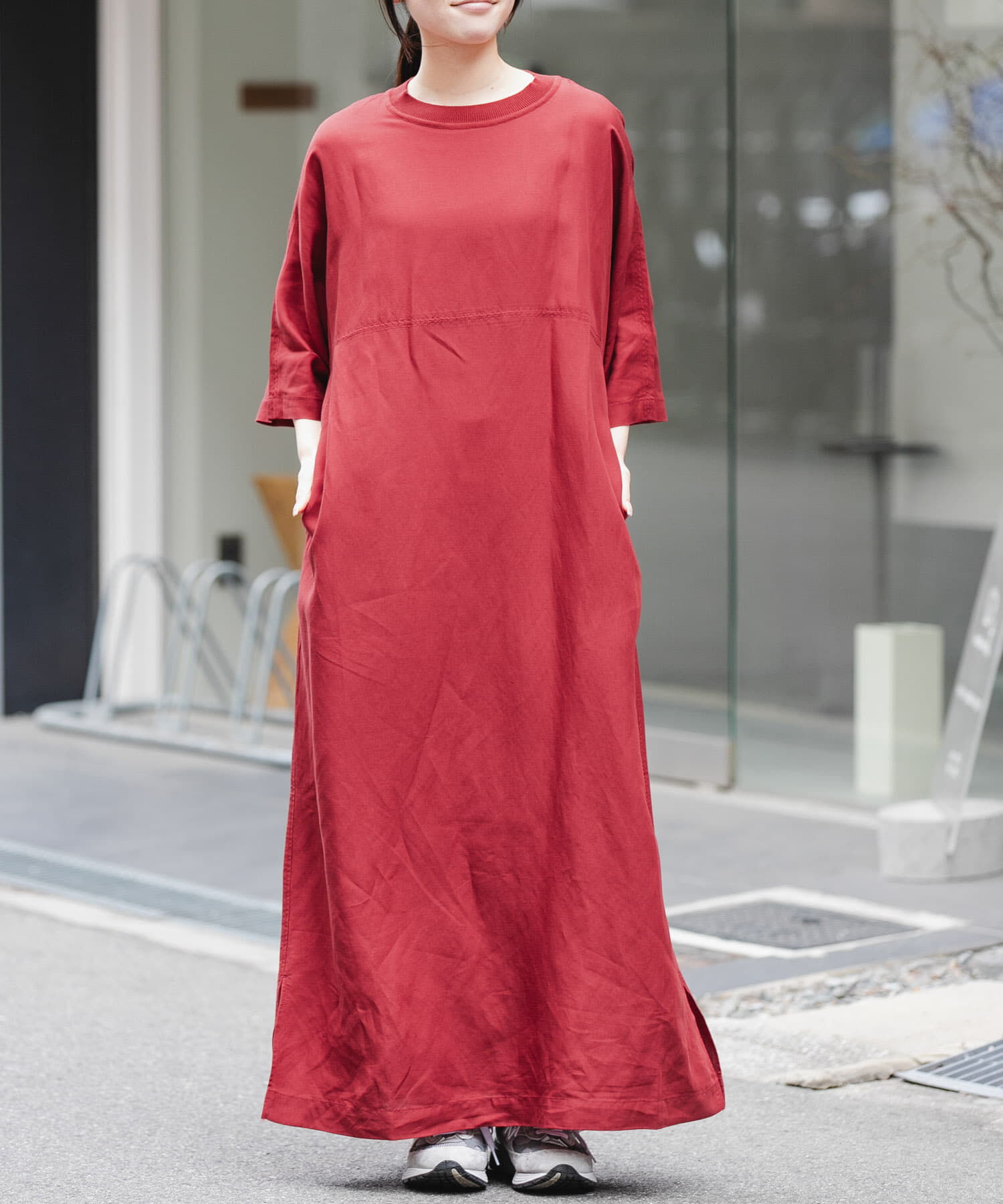 URBAN RESEARCH DOORS「『一部WEB限定カラー』FORK&SPOON　リネン混プルオーバーワンピース」|ワンピース|