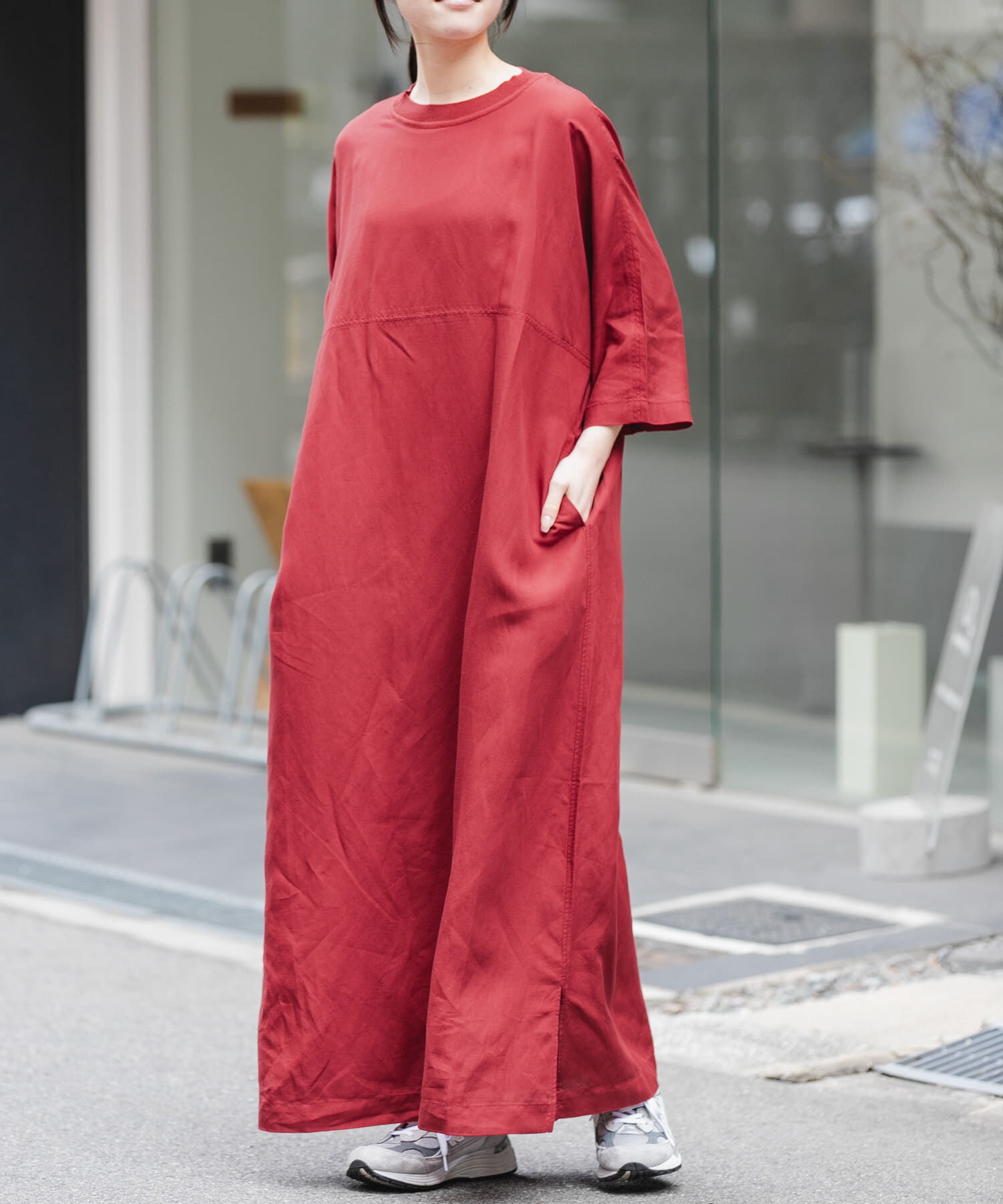 URBAN RESEARCH DOORS「『一部WEB限定カラー』FORK&SPOON　リネン混プルオーバーワンピース」|ワンピース|