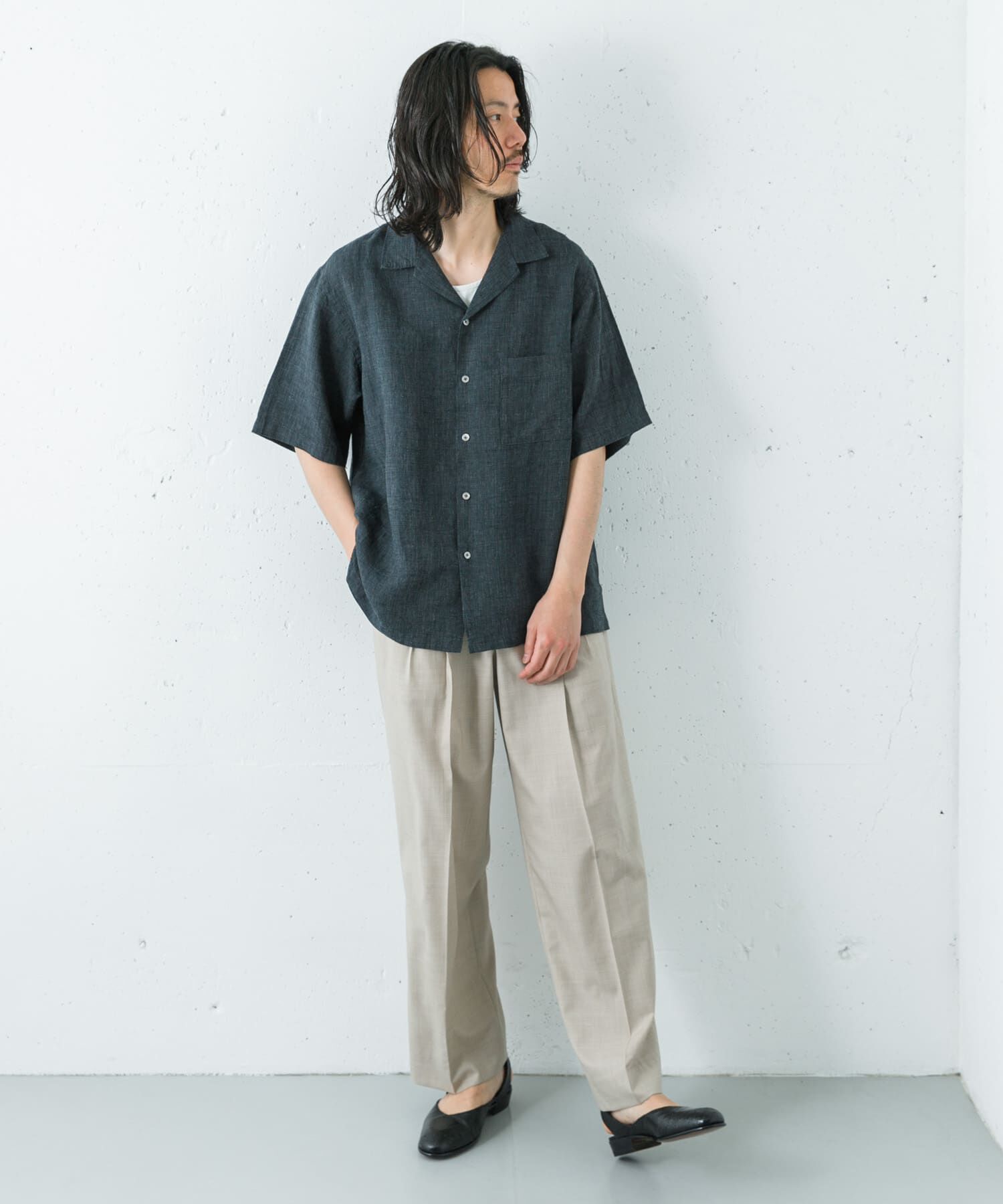 URBAN RESEARCH「LINEN CHAMBRAY O/C SHIRTS」|シャツ・ブラウス|