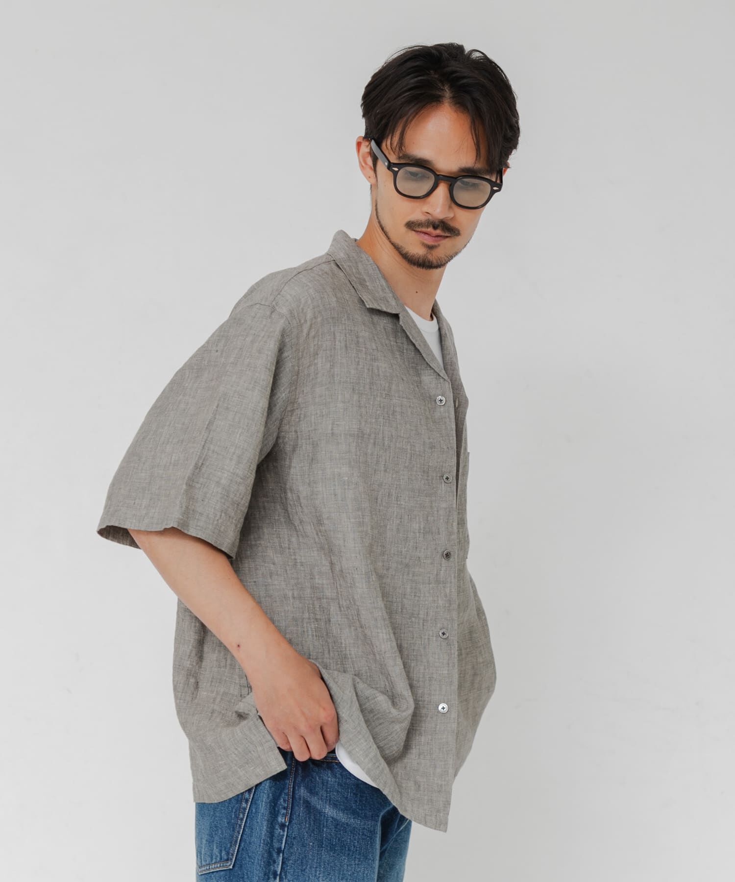 URBAN RESEARCH「LINEN CHAMBRAY O/C SHIRTS」|シャツ・ブラウス|
