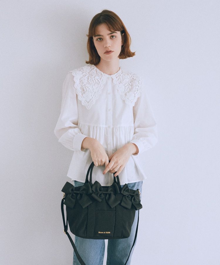 Maison de FLEUR「ボリュームリボン2Wayトートバッグ」|トートバッグ|
