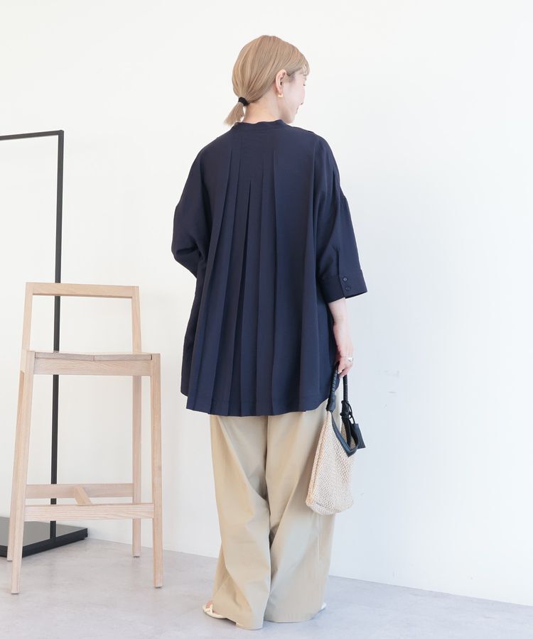 AMERICAN HOLIC「【WEB限定】接触冷感バンドカラーシャツチュニック」|シャツ・ブラウス|