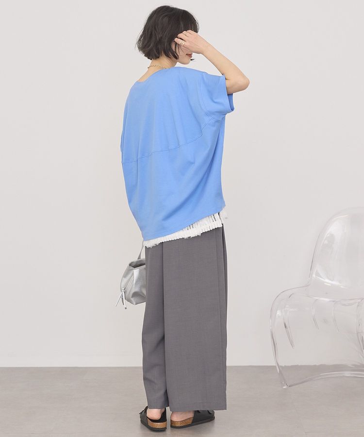 AMERICAN HOLIC「【接触冷感+UVカット】半袖コクーンカットプルオーバー」|Tシャツ・カットソー|