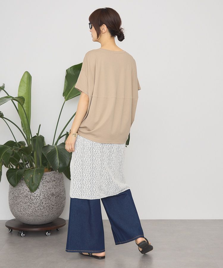 AMERICAN HOLIC「【接触冷感+UVカット】半袖コクーンカットプルオーバー」|Tシャツ・カットソー|