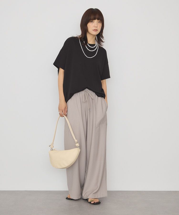 AMERICAN HOLIC「【接触冷感+UVカット】半袖コクーンカットプルオーバー」|Tシャツ・カットソー|