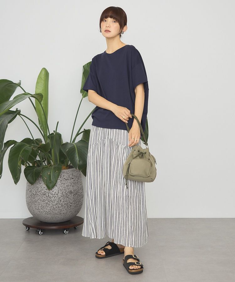 AMERICAN HOLIC「【接触冷感+UVカット】半袖コクーンカットプルオーバー」|Tシャツ・カットソー|