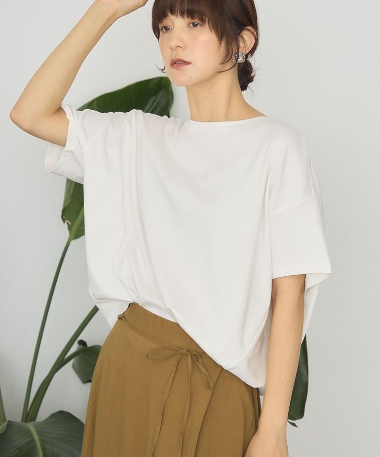 AMERICAN HOLIC「【接触冷感+UVカット】半袖コクーンカットプルオーバー」|Tシャツ・カットソー|