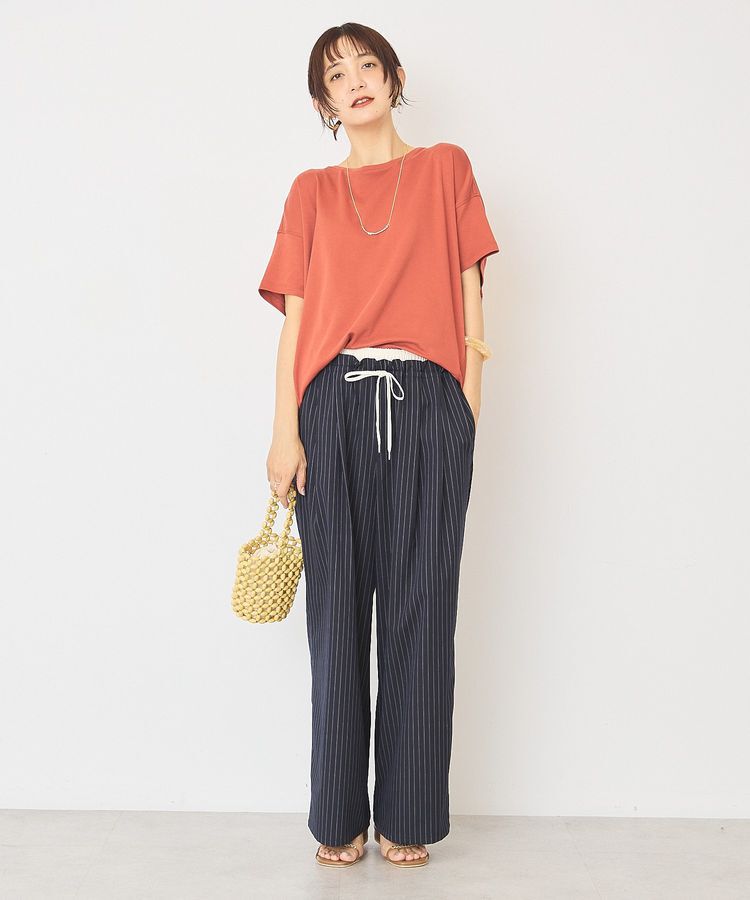 AMERICAN HOLIC「【接触冷感+UVカット】半袖コクーンカットプルオーバー」|Tシャツ・カットソー|