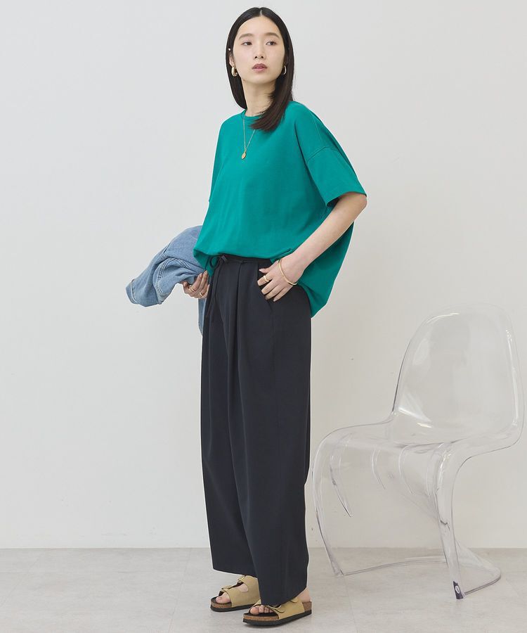 AMERICAN HOLIC「【接触冷感+UVカット】半袖コクーンカットプルオーバー」|Tシャツ・カットソー|