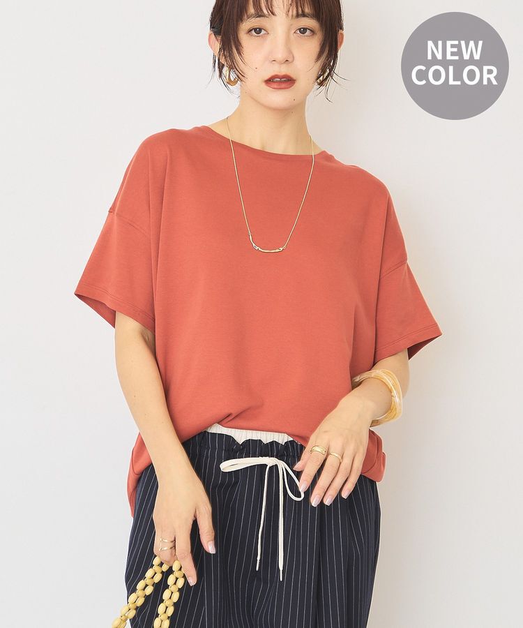 AMERICAN HOLIC「【接触冷感+UVカット】半袖コクーンカットプルオーバー」|Tシャツ・カットソー|Orange