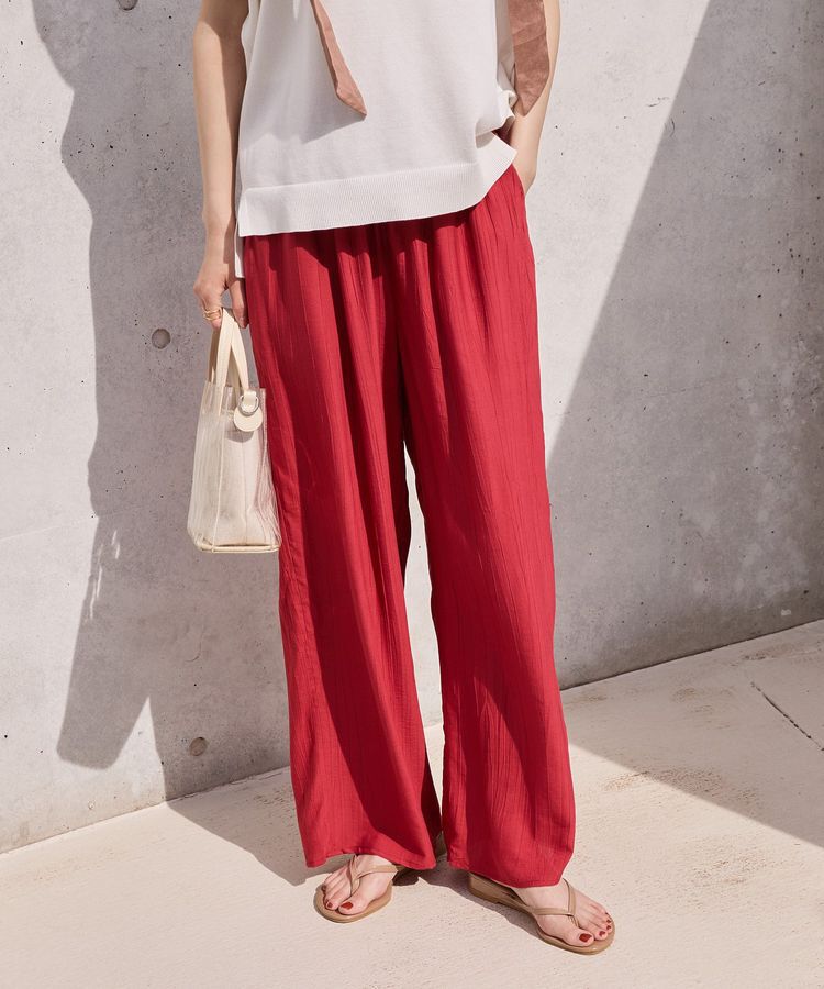 AMERICAN HOLIC「【WEB限定】接触冷感ワッシャーイージーパンツ」|その他|Red