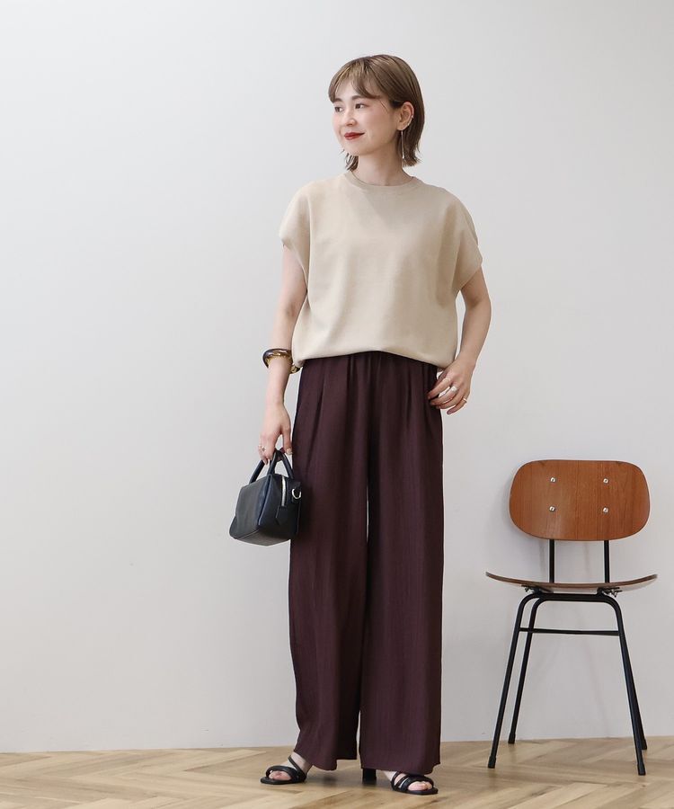 AMERICAN HOLIC「【WEB限定】接触冷感ラメフレンチスリーブニットプルオーバー」|ニット・セーター|