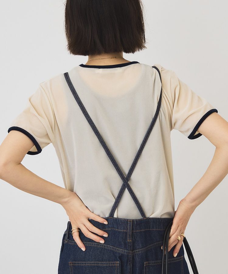AMERICAN HOLIC「シアーベロア配色プルオーバー」|Tシャツ・カットソー|