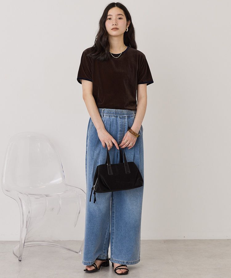 AMERICAN HOLIC「シアーベロア配色プルオーバー」|Tシャツ・カットソー|