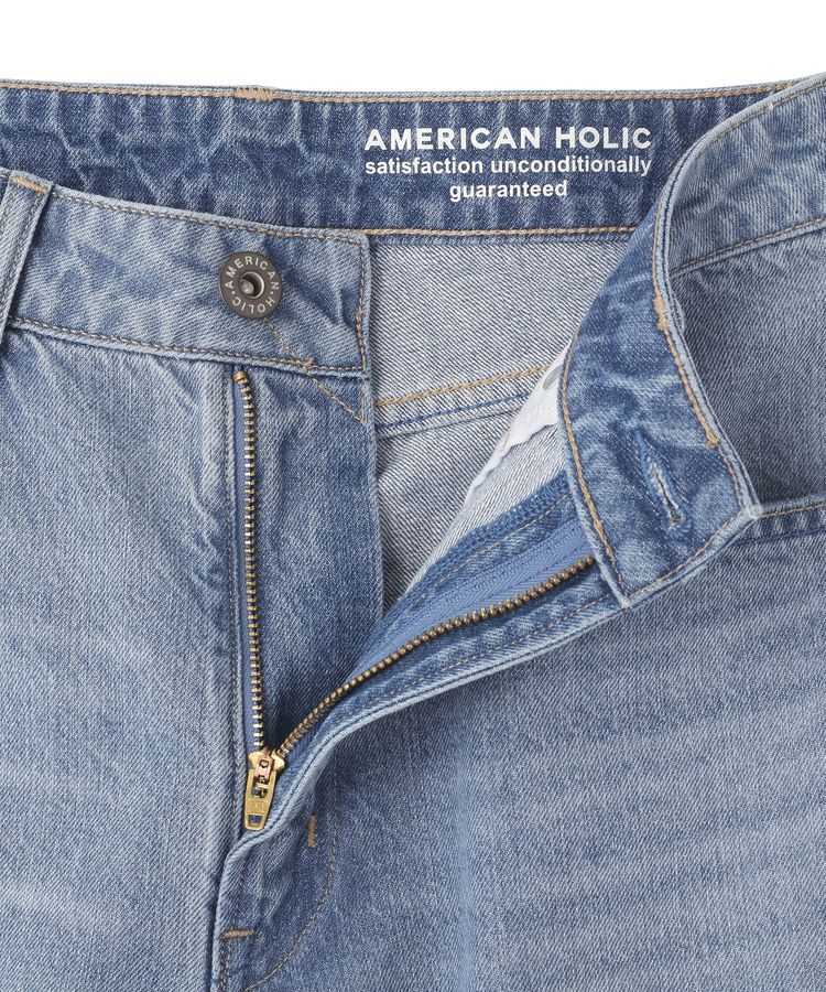 AMERICAN HOLIC「ダメージワイドデニム」|デニム|