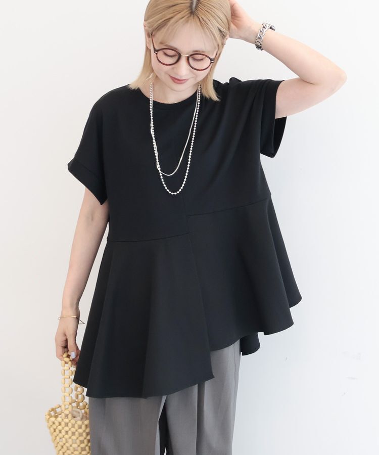 AMERICAN HOLIC「アシンメトリーペプラム ドッキングプルオーバー」|Tシャツ・カットソー|