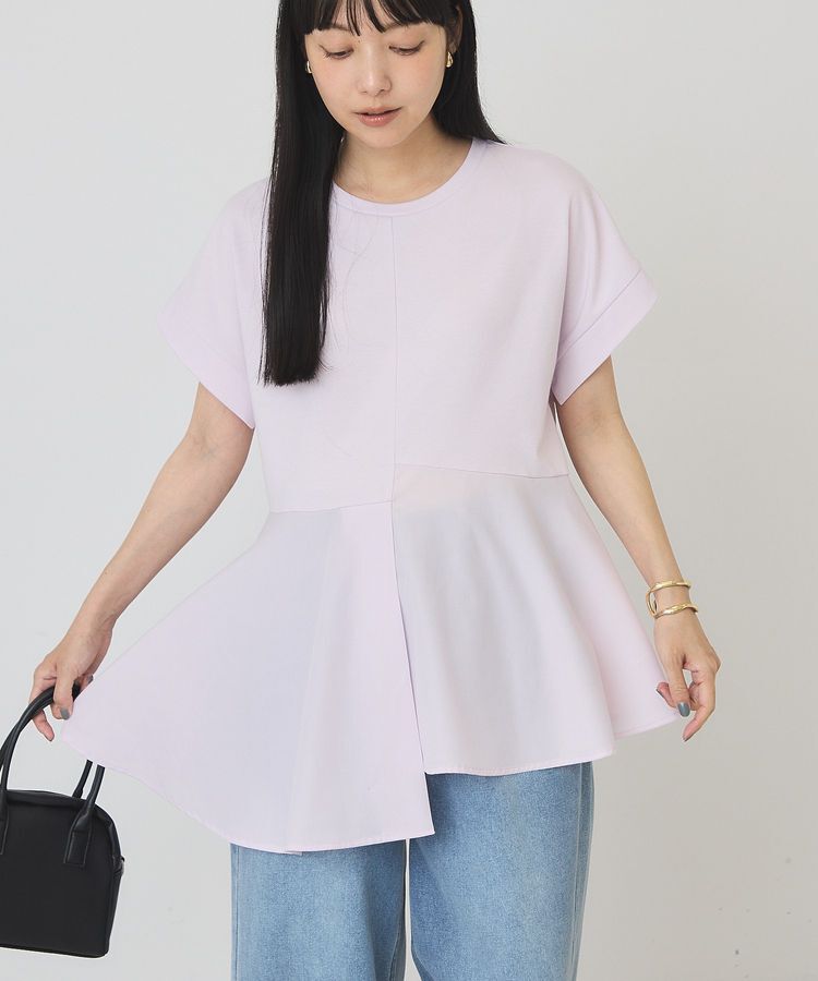 AMERICAN HOLIC「アシンメトリーペプラム ドッキングプルオーバー」|Tシャツ・カットソー|