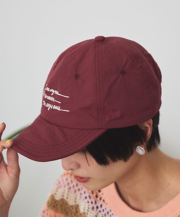 AMERICAN HOLIC「【マルチ機能】折りたたみ手描き刺繍キャップ」|その他|Red