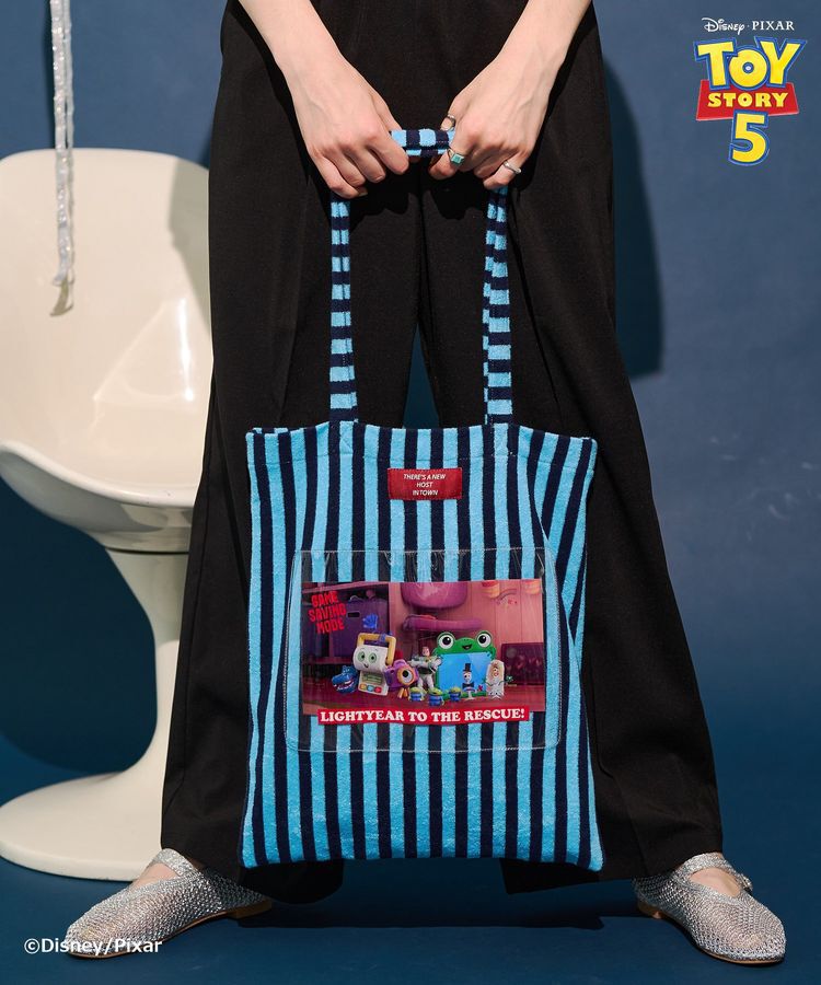 AMERICAN HOLIC「【TOY STORY 5】ストライプパイルトートBAG」|トートバッグ|Blue
