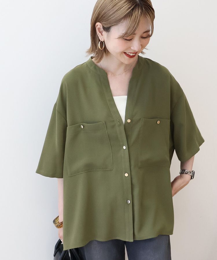 AMERICAN HOLIC「【WEB限定】ミリタリーWポケットスキッパーシャツ」|シャツ・ブラウス|