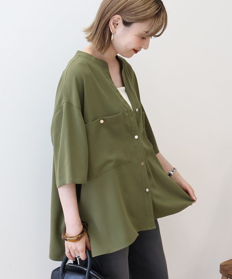 AMERICAN HOLIC「【WEB限定】ミリタリーWポケットスキッパーシャツ」|シャツ・ブラウス|