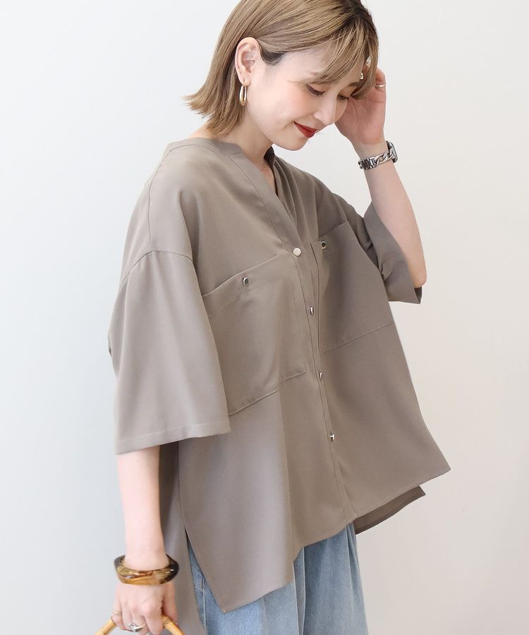 AMERICAN HOLIC「【WEB限定】ミリタリーWポケットスキッパーシャツ」|シャツ・ブラウス|