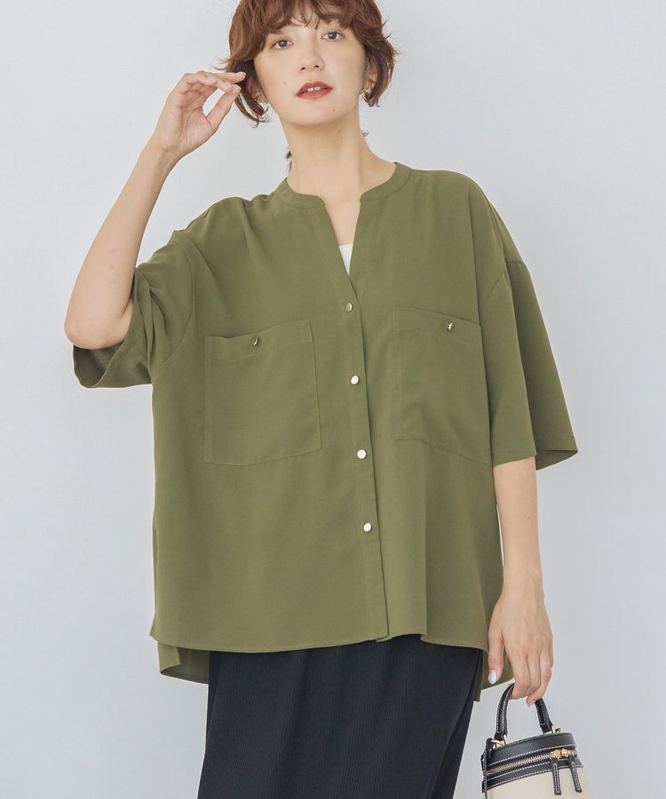 AMERICAN HOLIC「【WEB限定】ミリタリーWポケットスキッパーシャツ」|シャツ・ブラウス|Khaki