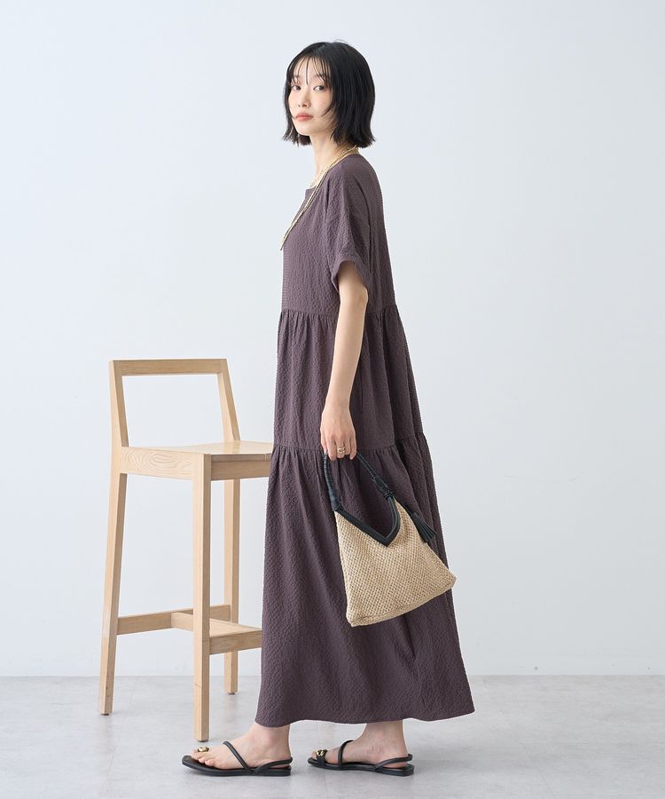 AMERICAN HOLIC「【WEB限定】サッカーティアードワンピース＜丈違い＞【UVカット・イージーケア】」|ワンピース|