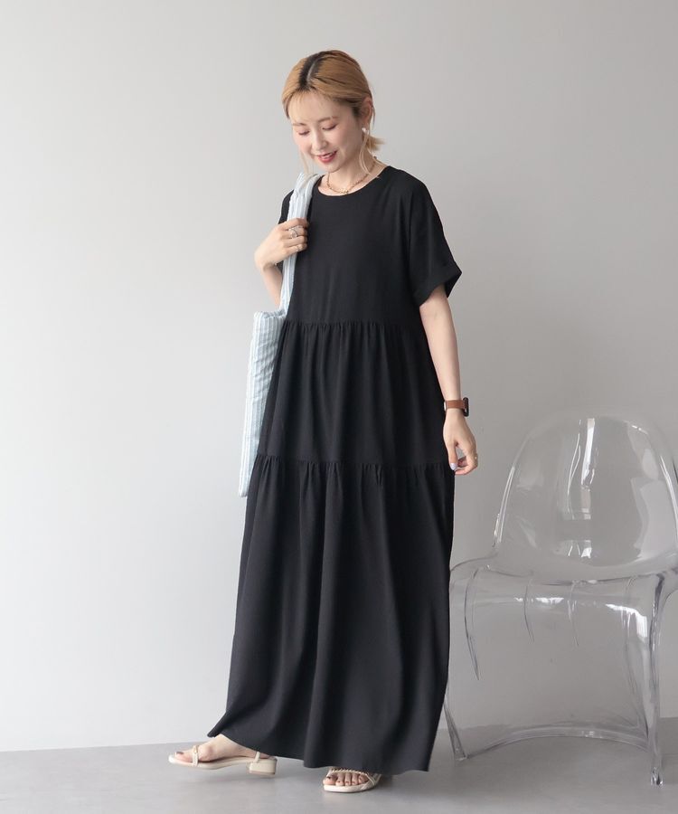 AMERICAN HOLIC「【WEB限定】サッカーティアードワンピース＜丈違い＞【UVカット・イージーケア】」|ワンピース|