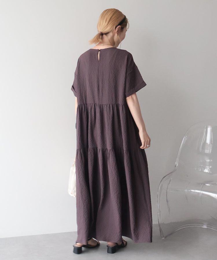 AMERICAN HOLIC「【WEB限定】サッカーティアードワンピース＜丈違い＞【UVカット・イージーケア】」|ワンピース|