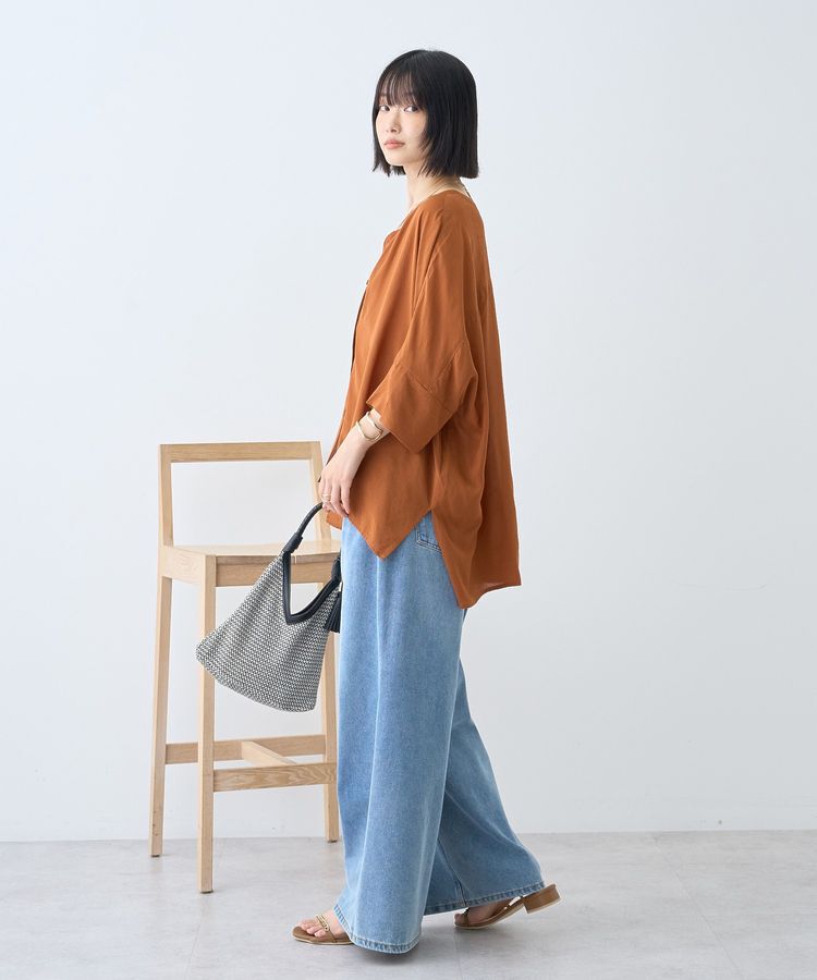 AMERICAN HOLIC「【接触冷感】Vネックポンチョシャツ2」|シャツ・ブラウス|