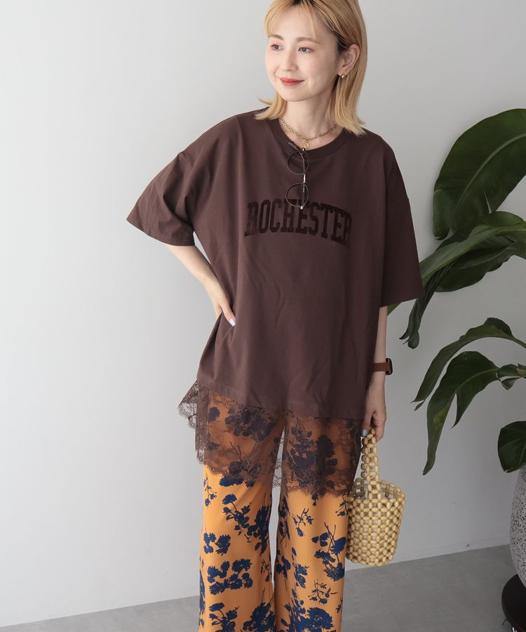 AMERICAN HOLIC「カレッジロゴレースドッキングTシャツ」|Tシャツ・カットソー|