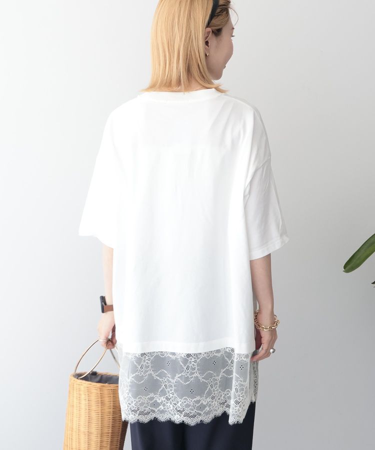AMERICAN HOLIC「カレッジロゴレースドッキングTシャツ」|Tシャツ・カットソー|