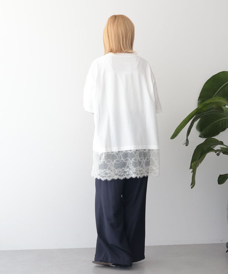 AMERICAN HOLIC「カレッジロゴレースドッキングTシャツ」|Tシャツ・カットソー|