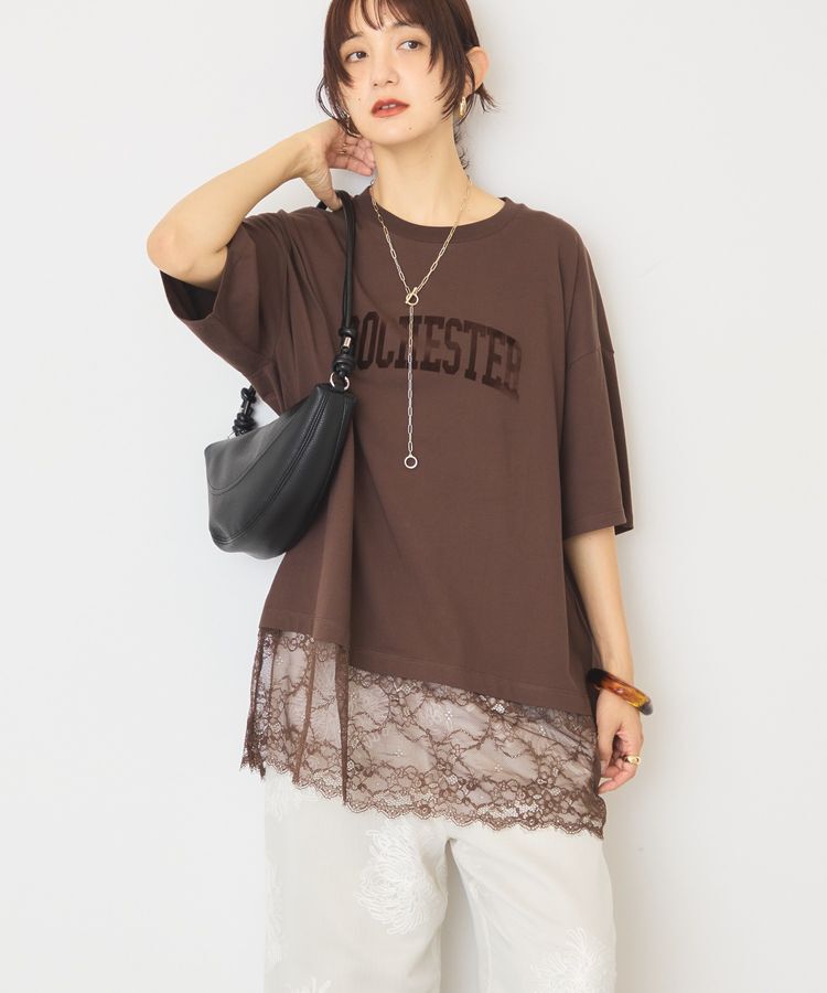 AMERICAN HOLIC「カレッジロゴレースドッキングTシャツ」|Tシャツ・カットソー|