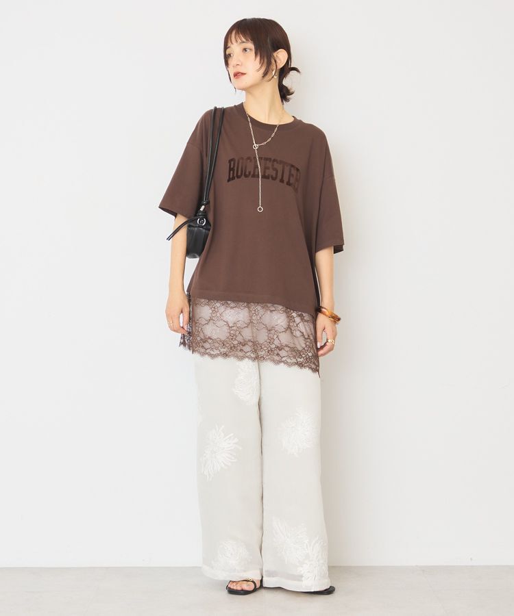 AMERICAN HOLIC「カレッジロゴレースドッキングTシャツ」|Tシャツ・カットソー|