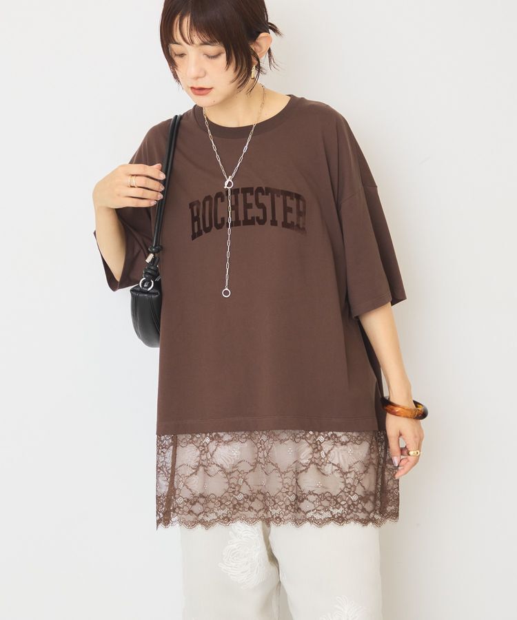 AMERICAN HOLIC「カレッジロゴレースドッキングTシャツ」|Tシャツ・カットソー|
