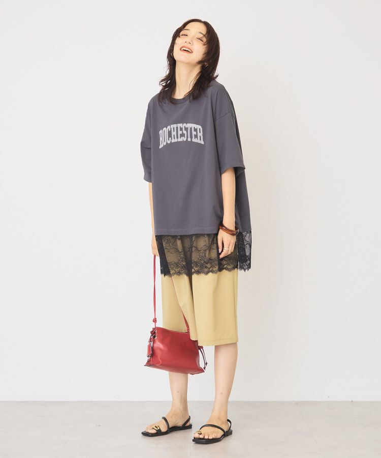 AMERICAN HOLIC「カレッジロゴレースドッキングTシャツ」|Tシャツ・カットソー|