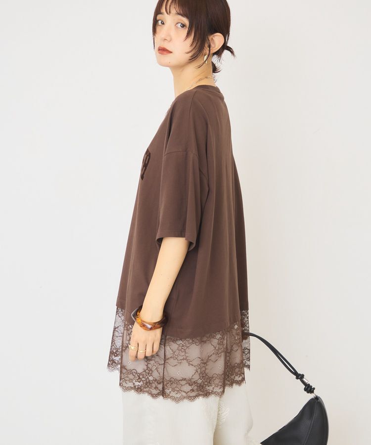 AMERICAN HOLIC「カレッジロゴレースドッキングTシャツ」|Tシャツ・カットソー|