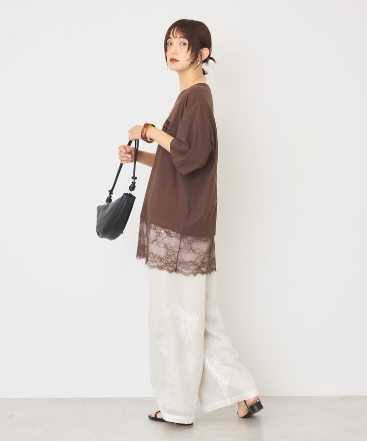 AMERICAN HOLIC「カレッジロゴレースドッキングTシャツ」|Tシャツ・カットソー|
