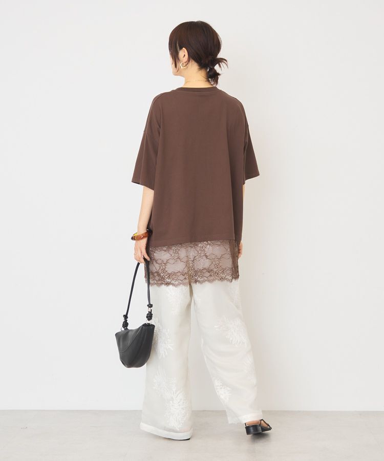 AMERICAN HOLIC「カレッジロゴレースドッキングTシャツ」|Tシャツ・カットソー|