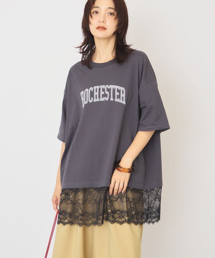 AMERICAN HOLIC「カレッジロゴレースドッキングTシャツ」|Tシャツ・カットソー|