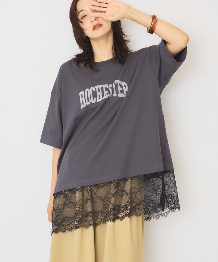 AMERICAN HOLIC「カレッジロゴレースドッキングTシャツ」|Tシャツ・カットソー|