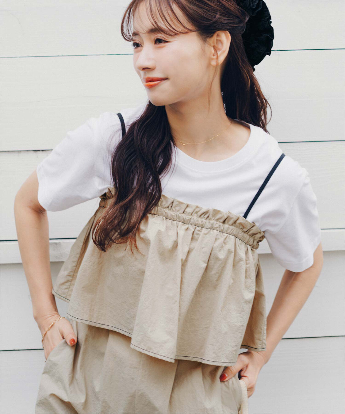 titivate「【赤埴奈津子さんコラボアイテム】2wayフレアオールインワン」|オールインワン|