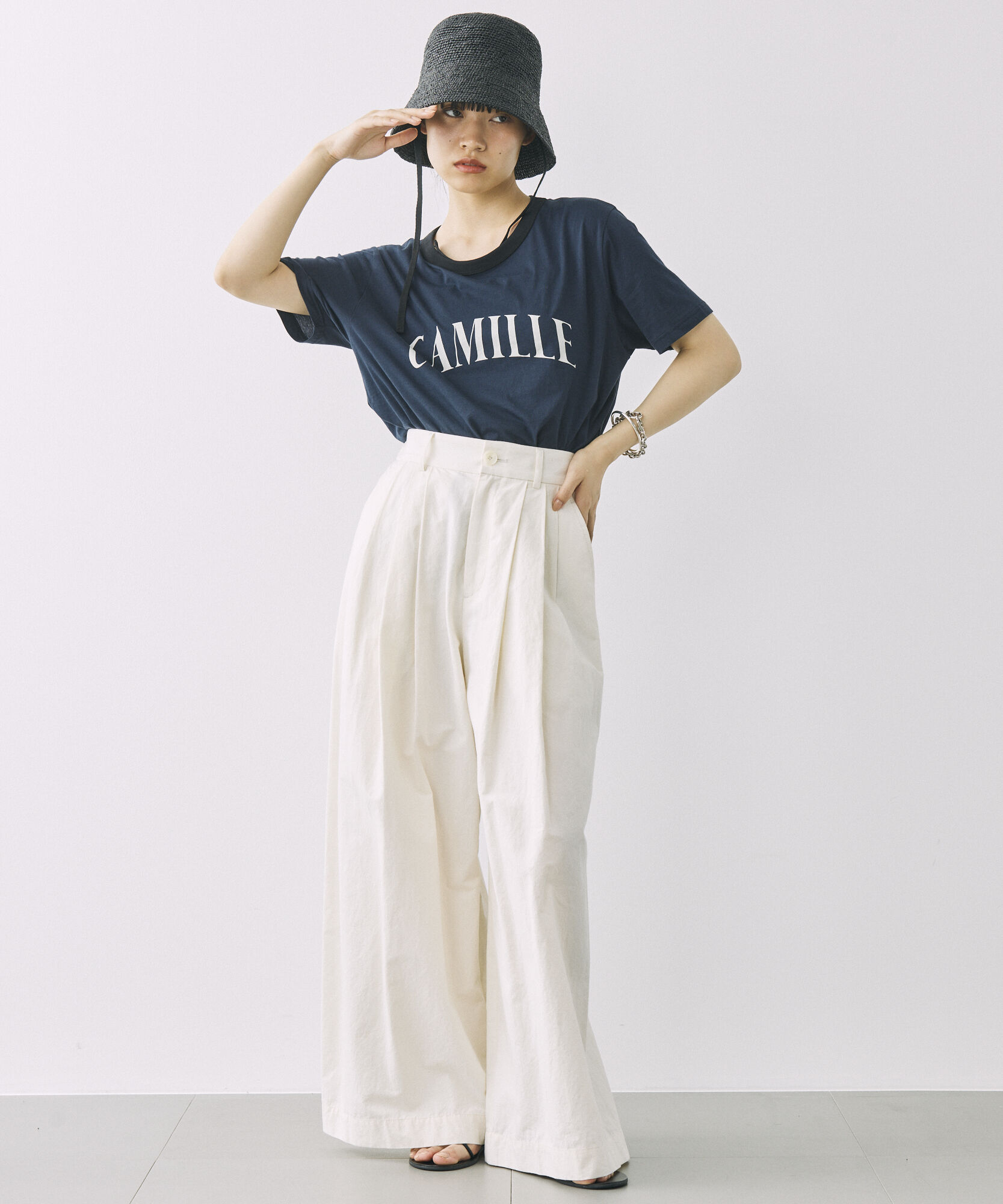 BABYLONE「CAMILLEバイカラーTシャツ」|Tシャツ・カットソー|