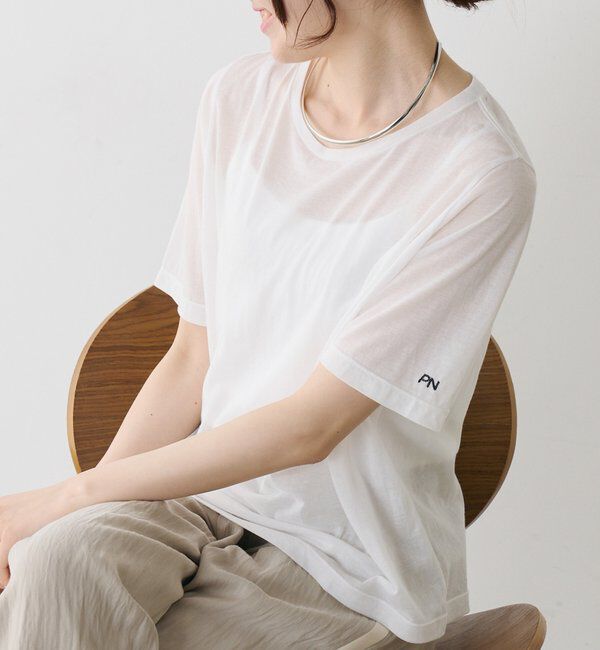  「シアーシンプルTシャツ」|Tシャツ・カットソー|オフホワイト