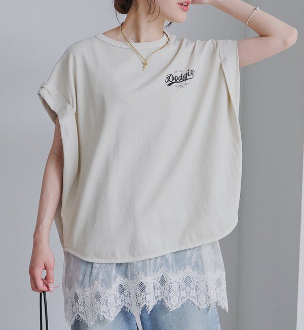  「USAコットンロールスリーブTシャツ」|Tシャツ・カットソー|