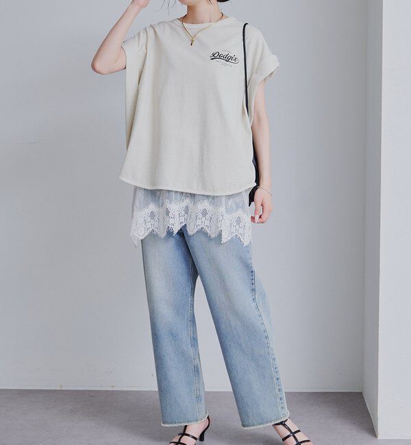  「USAコットンロールスリーブTシャツ」|Tシャツ・カットソー|