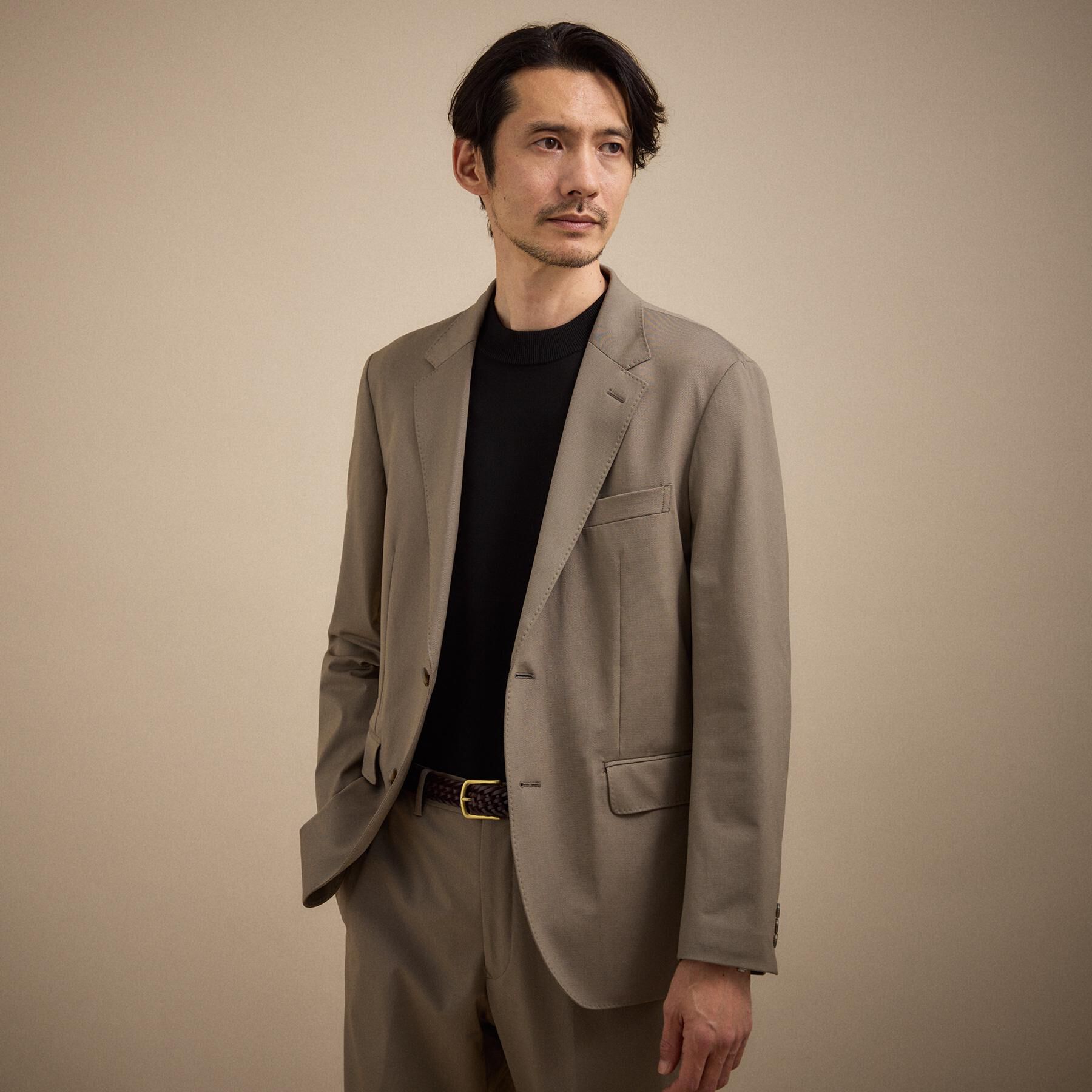 TAKEO KIKUCHI「【接触冷感/洗える】ヴィスコースナイロンモックネックニット」|ニット・セーター|